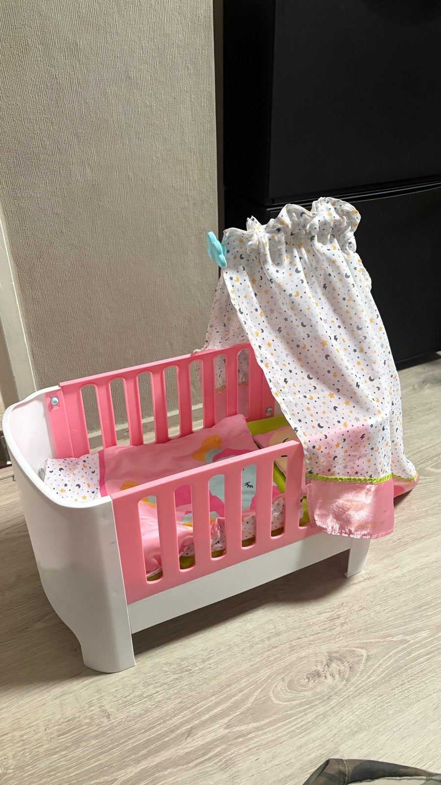 Baby Born poppenbed met hemeltje - Gebruikt, Ophalen, Gebruikt, Babypop