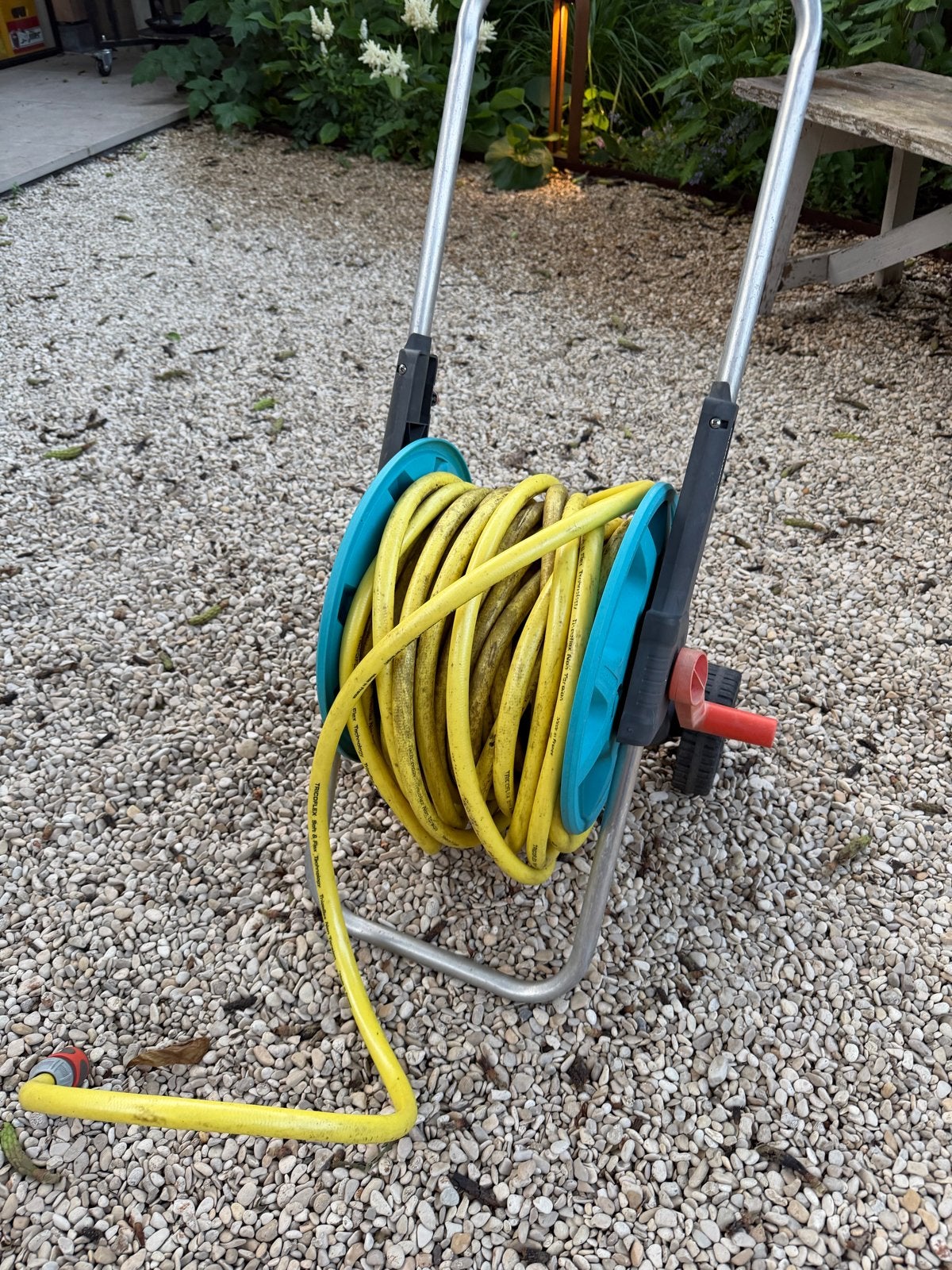 Gardena Tuinslanghaspel met Tricoflex slang professioneel, Ophalen, Gebruikt, Tuinslanghaspel