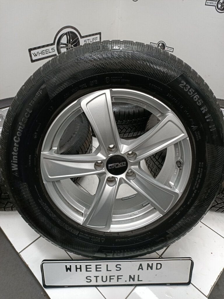 Audi Q5 lichtmetaal velgen 17"inch winterbanden 5x112, Ophalen, Gebruikt, 17 inch, Banden en Velgen