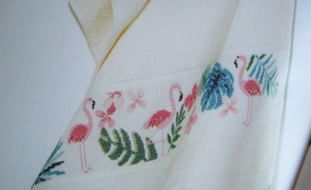 Borduurpatroon  Flamingo rand  nr 9867 do, Verzenden, Nieuw, Handborduren, Patroon