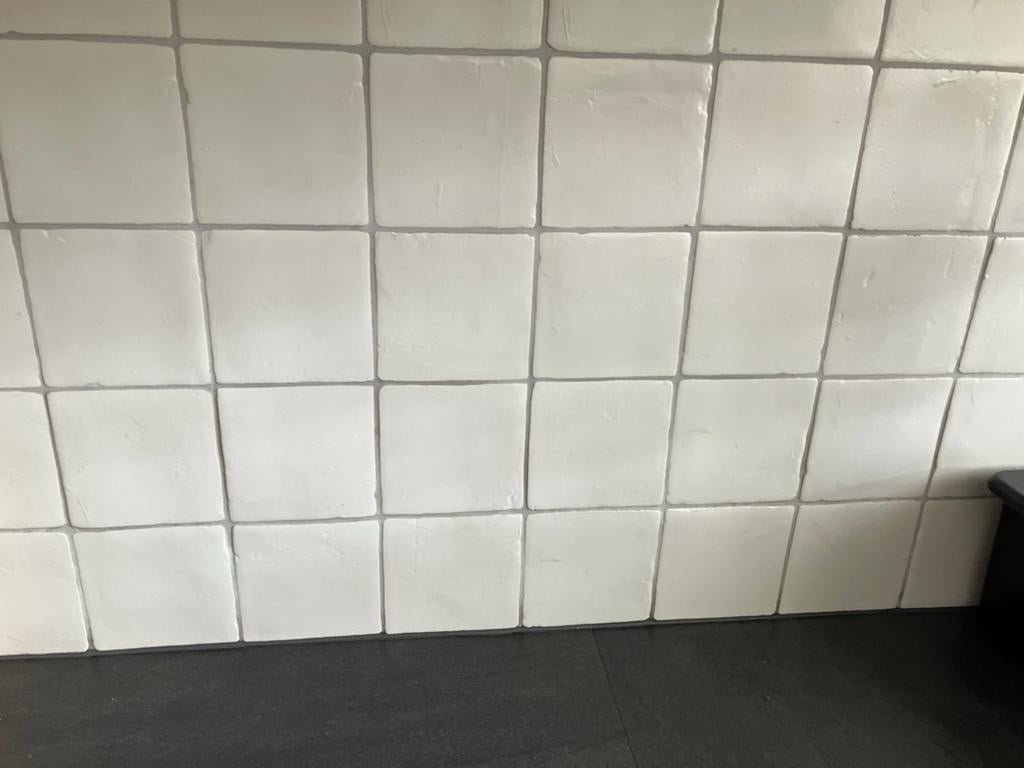 56 witte keramische wandtegels 10x10 cm - Roma Blanco, Doe-het-zelf en Verbouw, Tegels, Ophalen, Nieuw, Minder dan 20 cm, Minder dan 5 m²