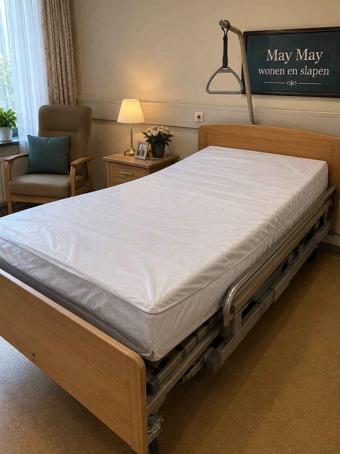Incontinetie matras hoes 90x200x16cm. Kleur wit €9,95, Ophalen, 90 cm, Eenpersoons, Nieuw