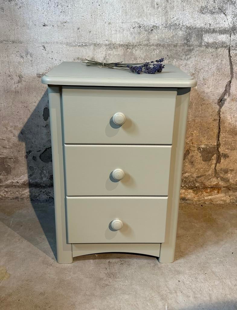 Brocante ladekatje - kastje - groen - basic, Huis en Inrichting, Kasten | Ladekasten, Ophalen, 50 tot 100 cm, Zo goed als nieuw