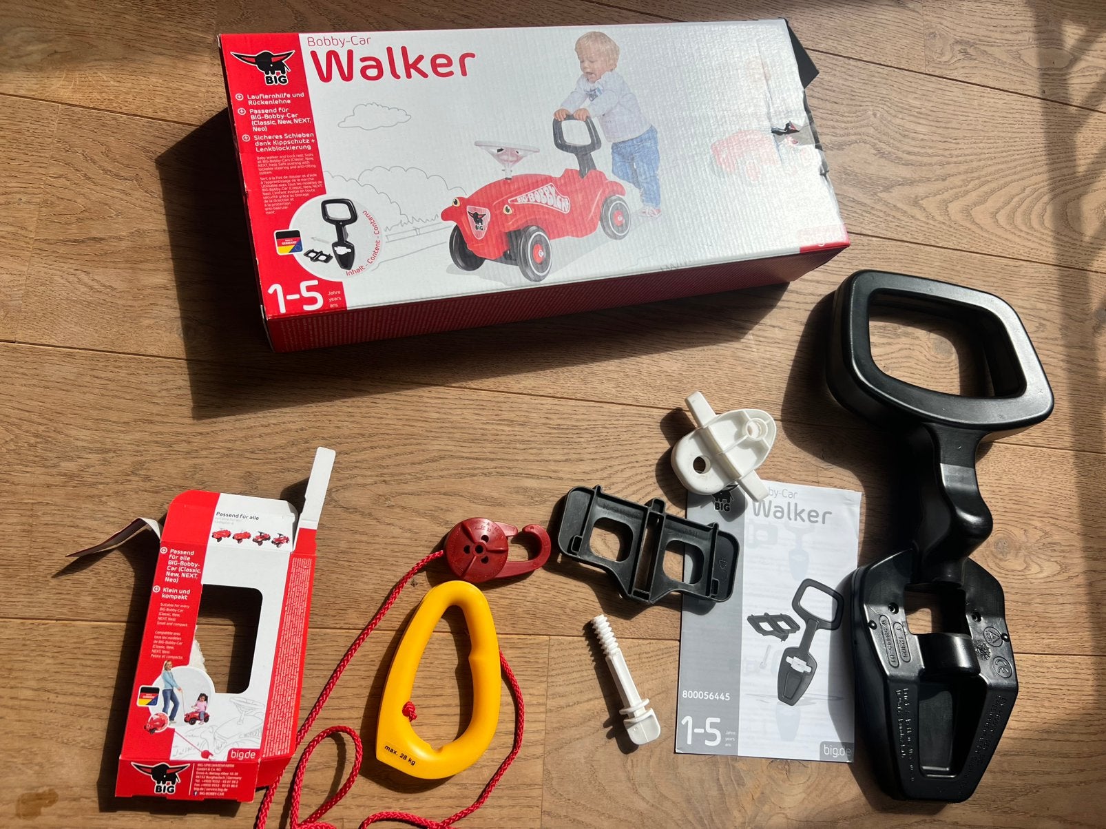 BIG Bobby Car walker handvat + BIG trekkoord, Kinderen en Baby's, Speelgoed | Buiten | Voertuigen en Loopfietsen, Ophalen of Verzenden