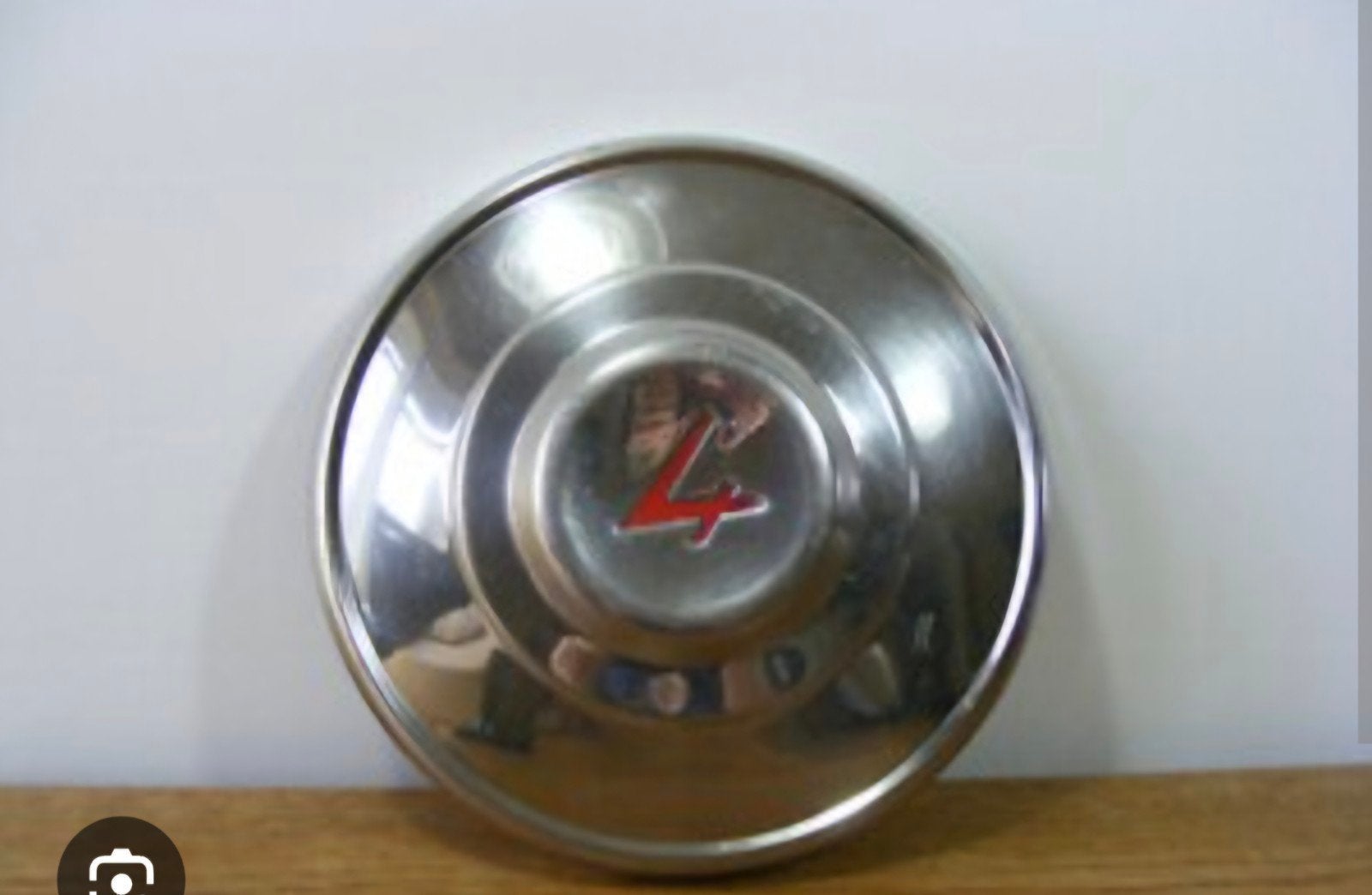 Ford taunus 12 m Vintage wieldop met rood '4' logo, Auto diversen, Wieldoppen, Ophalen of Verzenden, Gebruikt