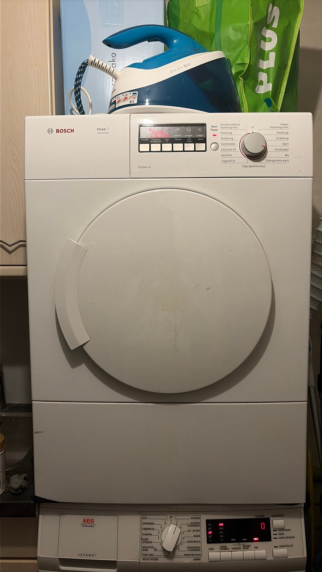 Nog werkende droger, Ophalen, 6 tot 8 kg, Gebruikt, Luchtafvoer