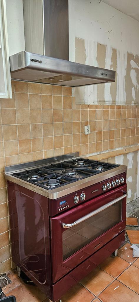 Fratelli Onofri Fornuis 5 pits incl oven afzuigkap, Ophalen, Gebruikt, 60 cm of meer, Gas