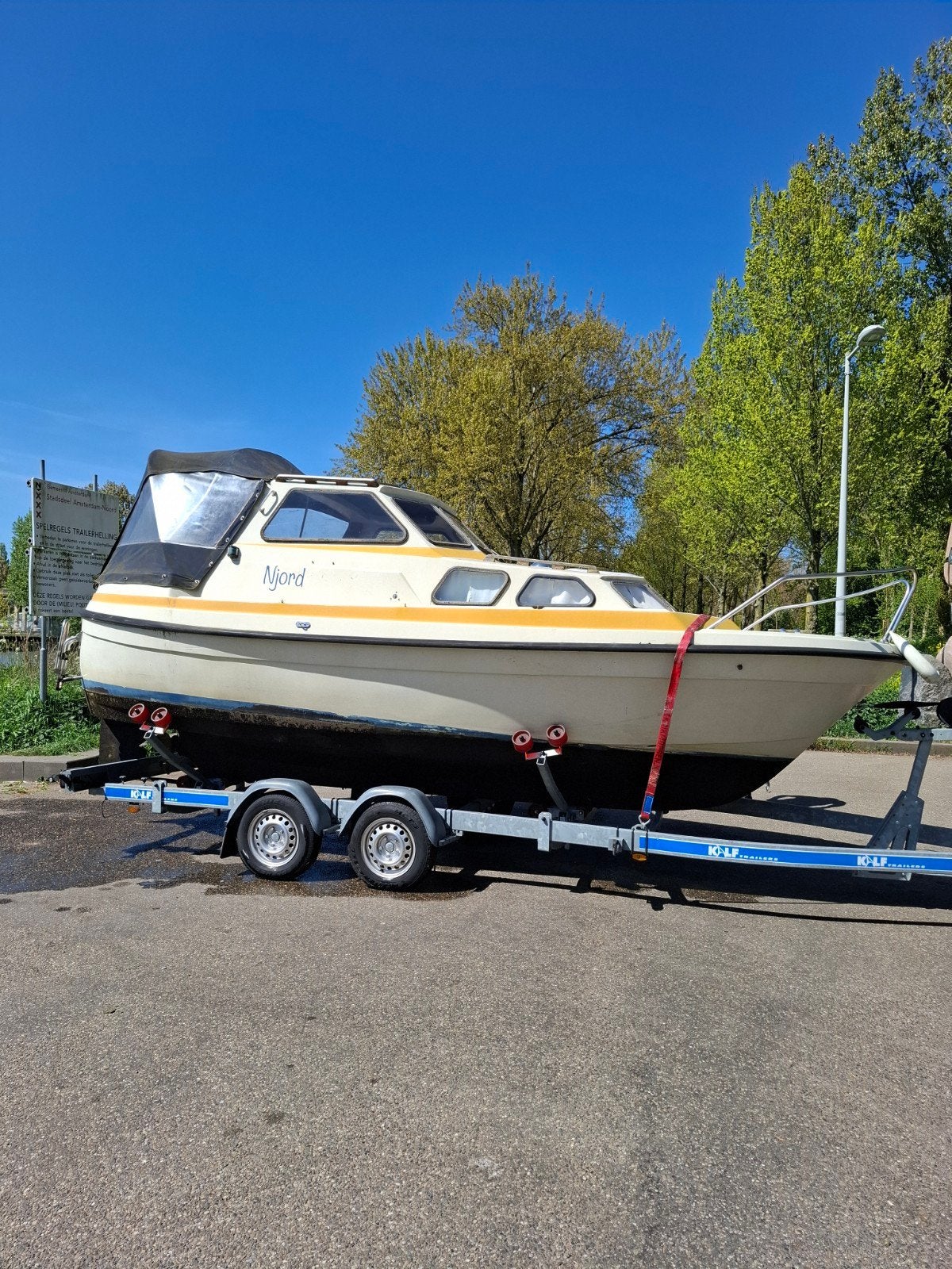 Polyester Spitsgatter met Volvo Penta diesel, Watersport en Boten, Motorboten en Motorjachten, Ophalen, Diesel, 2.00 meter, Dieptemeter