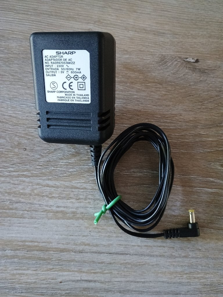 Sharp radpa7057awzz 5v 800ma minidisc adapter voeding lader, Ophalen of Verzenden, Minidisc-speler
