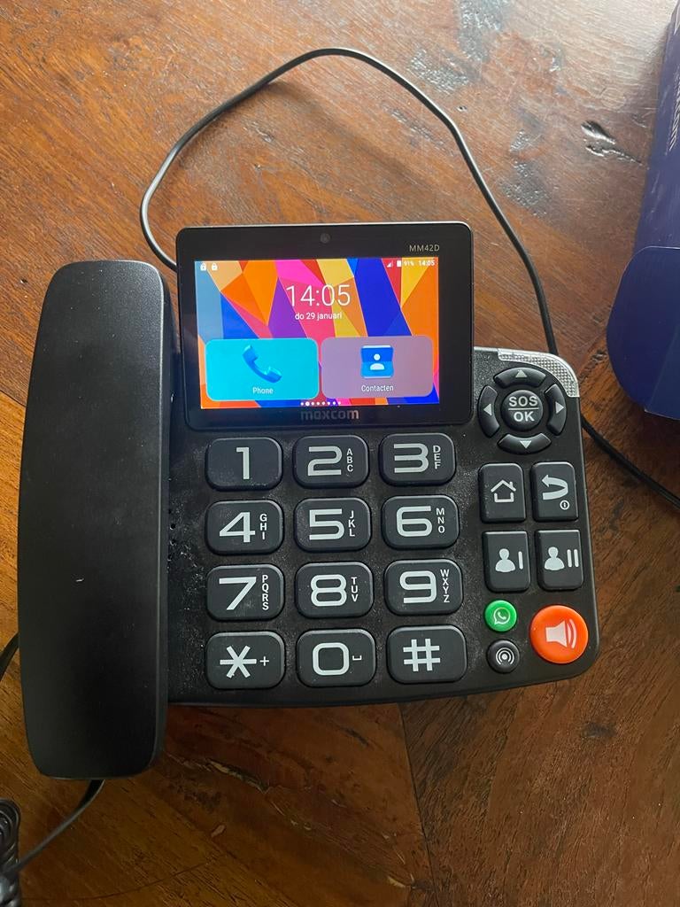 Maxcom MM42D Vaste Telefoon met Groot Scherm en Knoppen, Verzenden, Gebruikt, 1 handset