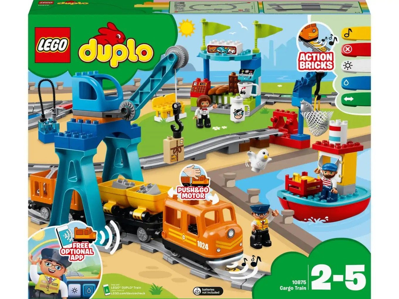 duplo trein 10875, Kinderen en Baby's, Speelgoed | Duplo en Lego, Ophalen, Overige thema's, Zo goed als nieuw, Compleet
