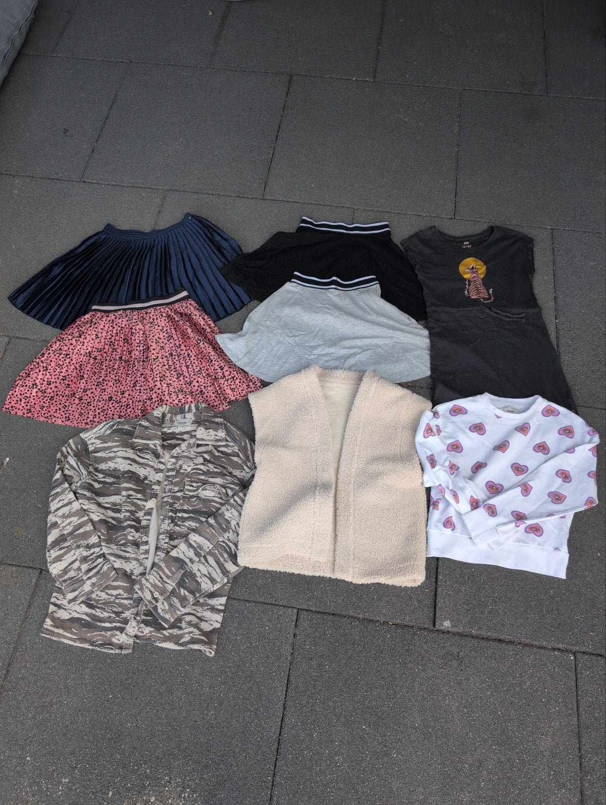 Meisjes kledingpakket: rokjes, blouse, bodywarmer, jurk, Ophalen of Verzenden, Gebruikt, Diverse merken, Meisje