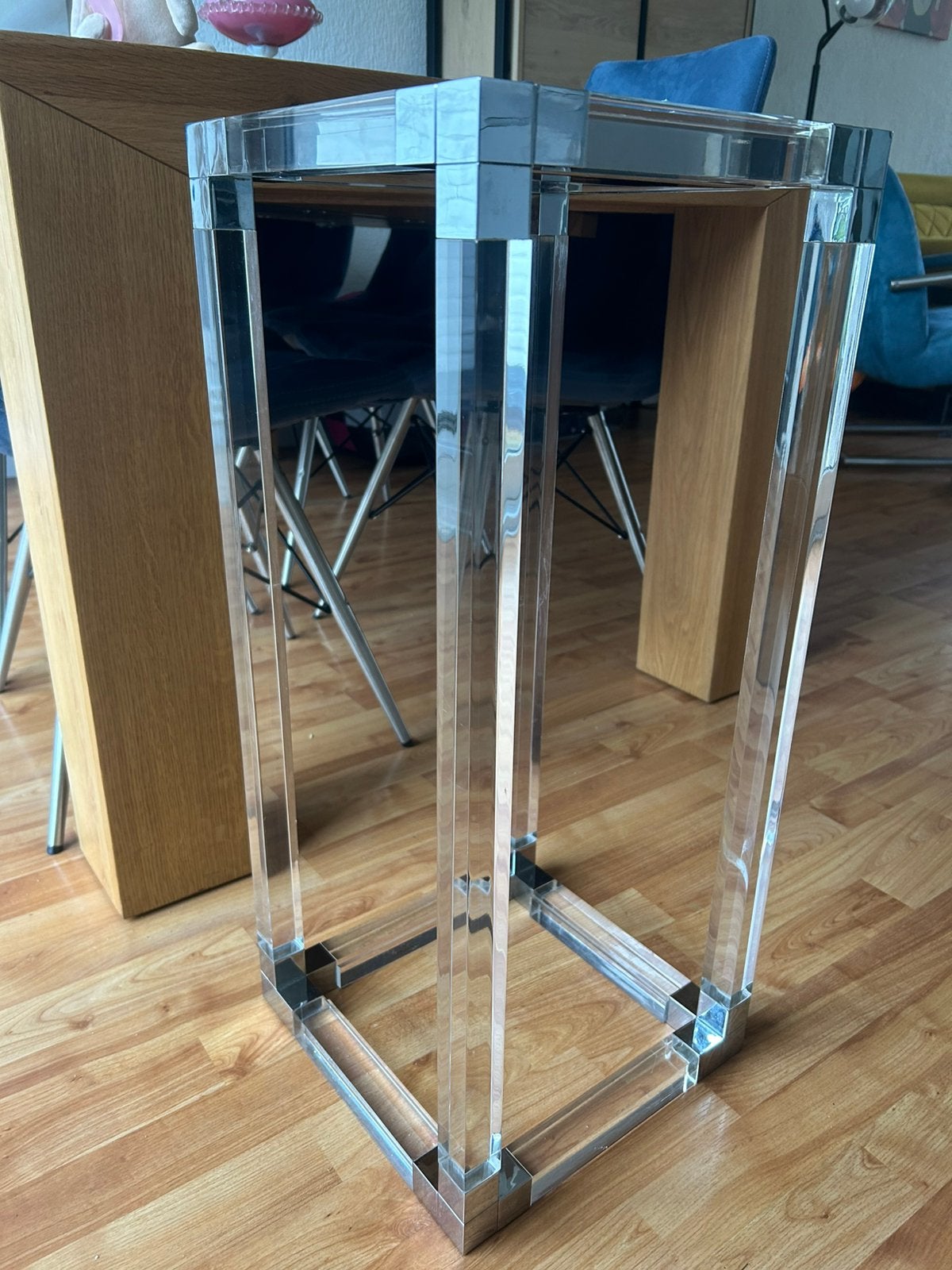 Plexiglas - Bijzettafel - Zo goed als nieuw., Huis en Inrichting, Tafels | Bijzettafels, Ophalen, Minder dan 55 cm, Zo goed als nieuw