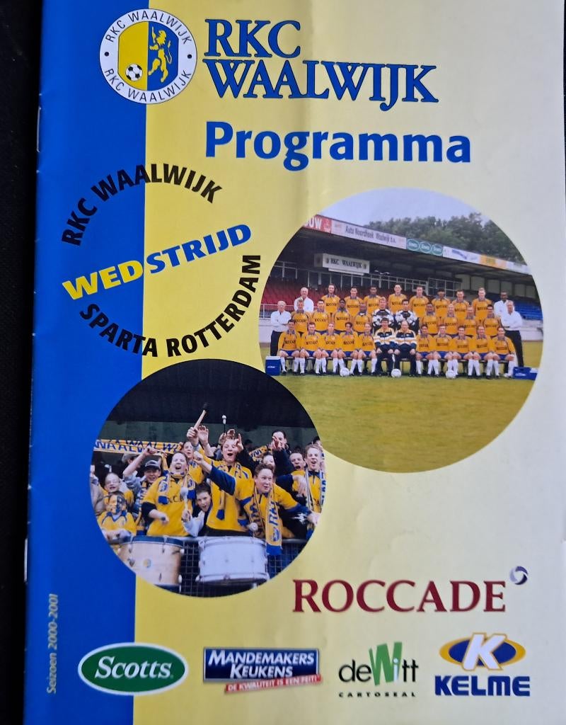 RKC - Sparta 2000/2001, Verzamelen, Sportartikelen en Voetbal, Ophalen of Verzenden, Zo goed als nieuw, Overige binnenlandse clubs