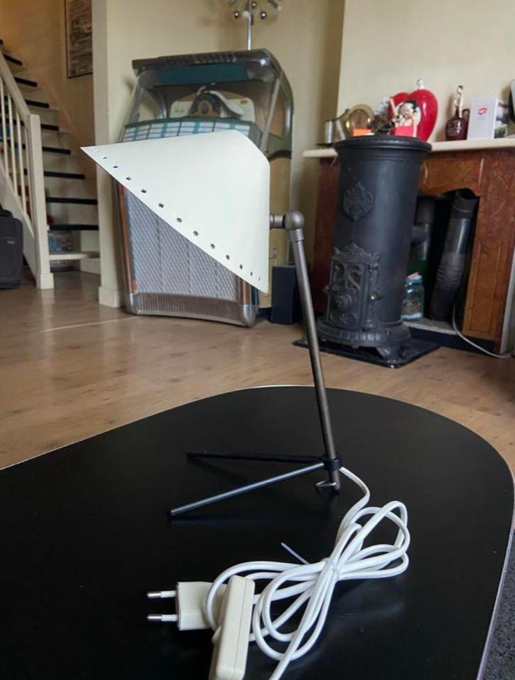 Vintage tafellamp met verstelbare kap mid century, Ophalen of Verzenden