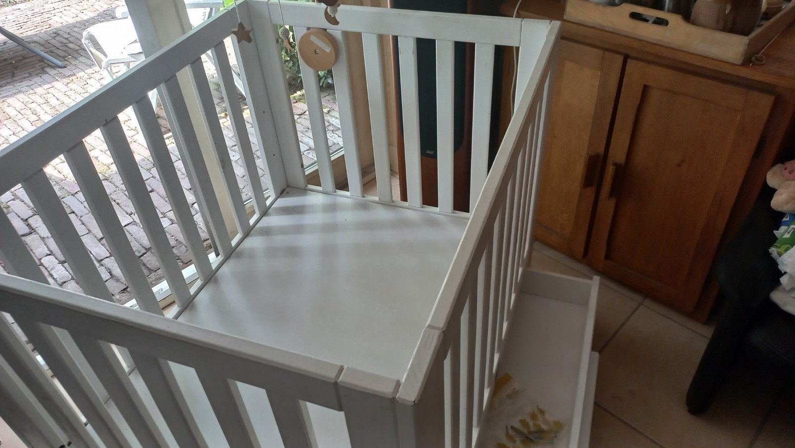 Witte box, Kinderen en Baby's, Boxen, Ophalen, Zo goed als nieuw, Rechthoekig, Lade