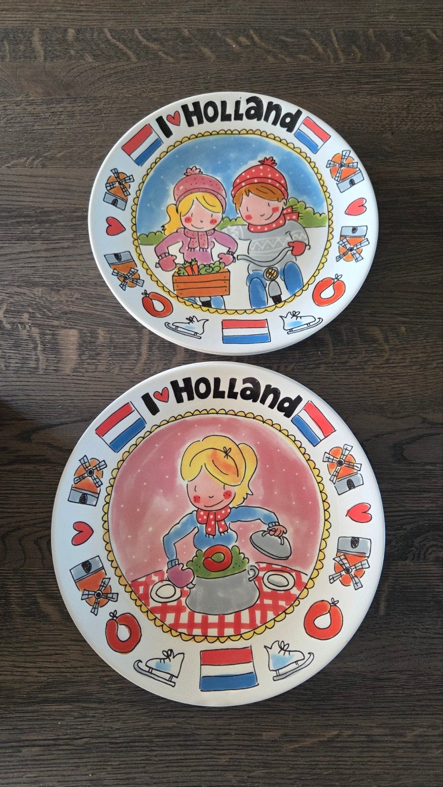 Blond Amsterdam Borden Set (4 stuks) - I Love Holland, Ophalen of Verzenden, Zo goed als nieuw, Bord(en), Aardewerk