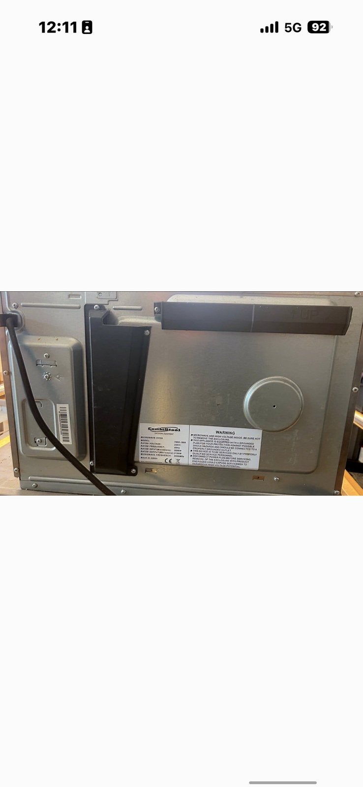 Horeca Combisteel magnetron, printplaat defect, Witgoed en Apparatuur, Ophalen, Gebruikt, Vrijstaand, Magnetron