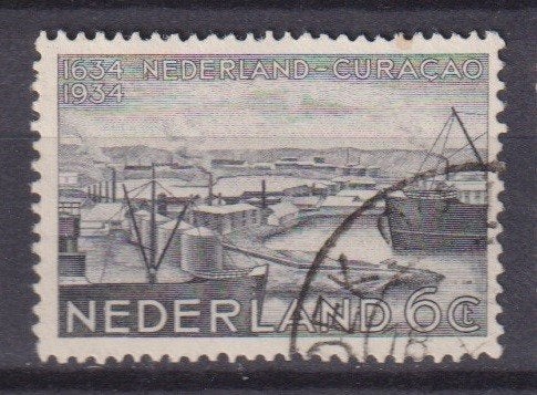 Nederland 1934 nr. 267 Curacao Haven GEST3, Verzenden, Gestempeld, Overige thema's