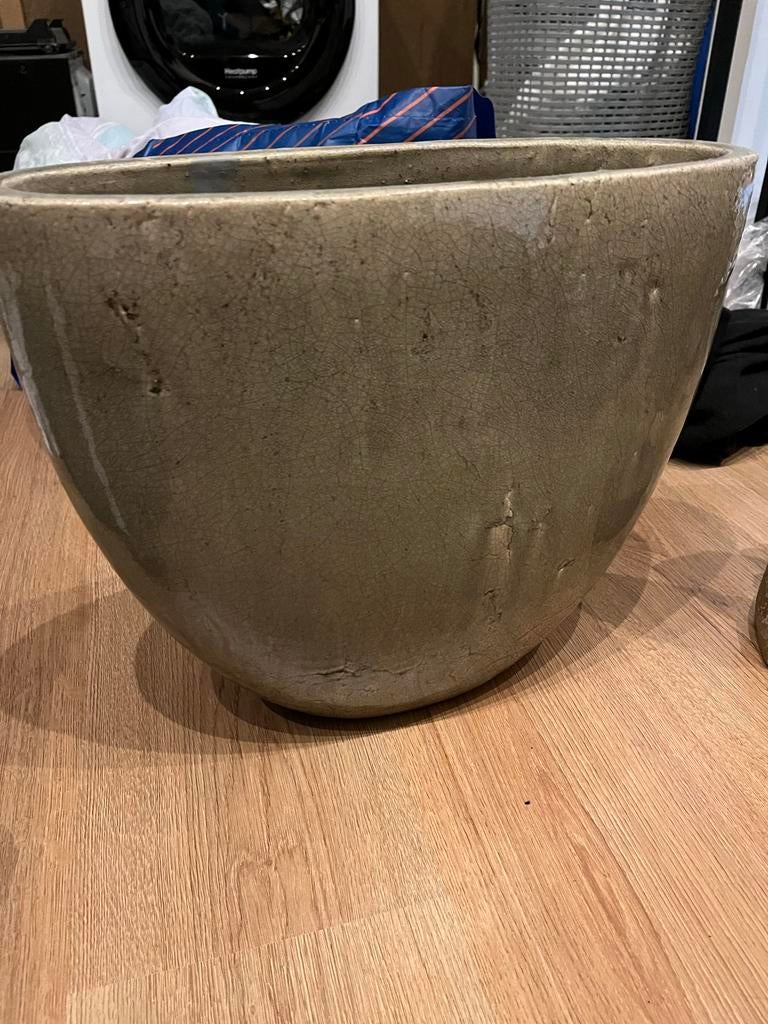 Grote Brynxz Bloempot, Ophalen, Gebruikt, 40 cm of meer, Rond
