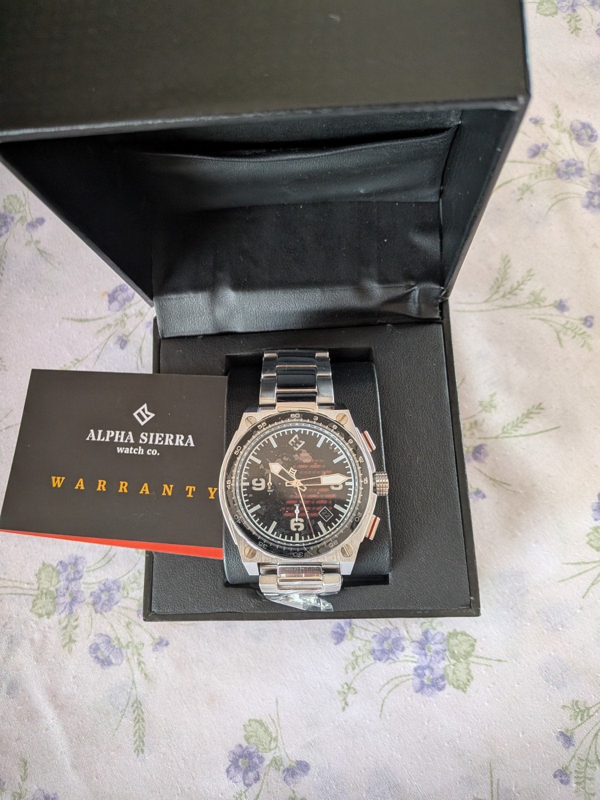 Nieuw Alpha Sierra herenhorloge,, Overige merken, Staal, Polshorloge, Nieuw