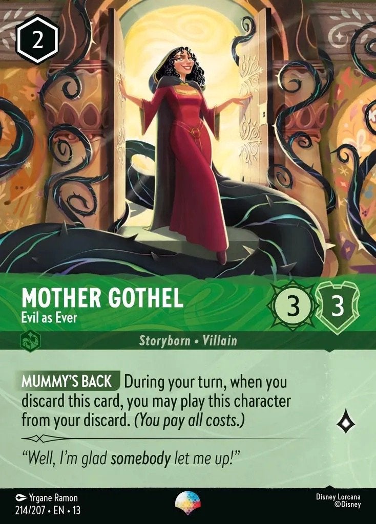 Disney Lorcana - Attack of The Vine - 013-214 - Mother Gothe, Ophalen of Verzenden, Nieuw, Losse kaart, Foil