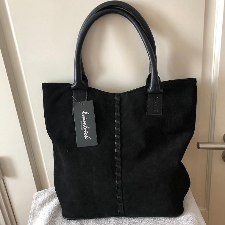 NIEUWE Tas damestas suède dames shopper model Laimbock -50%, Wilms, Zwart, Shopper, Nieuw