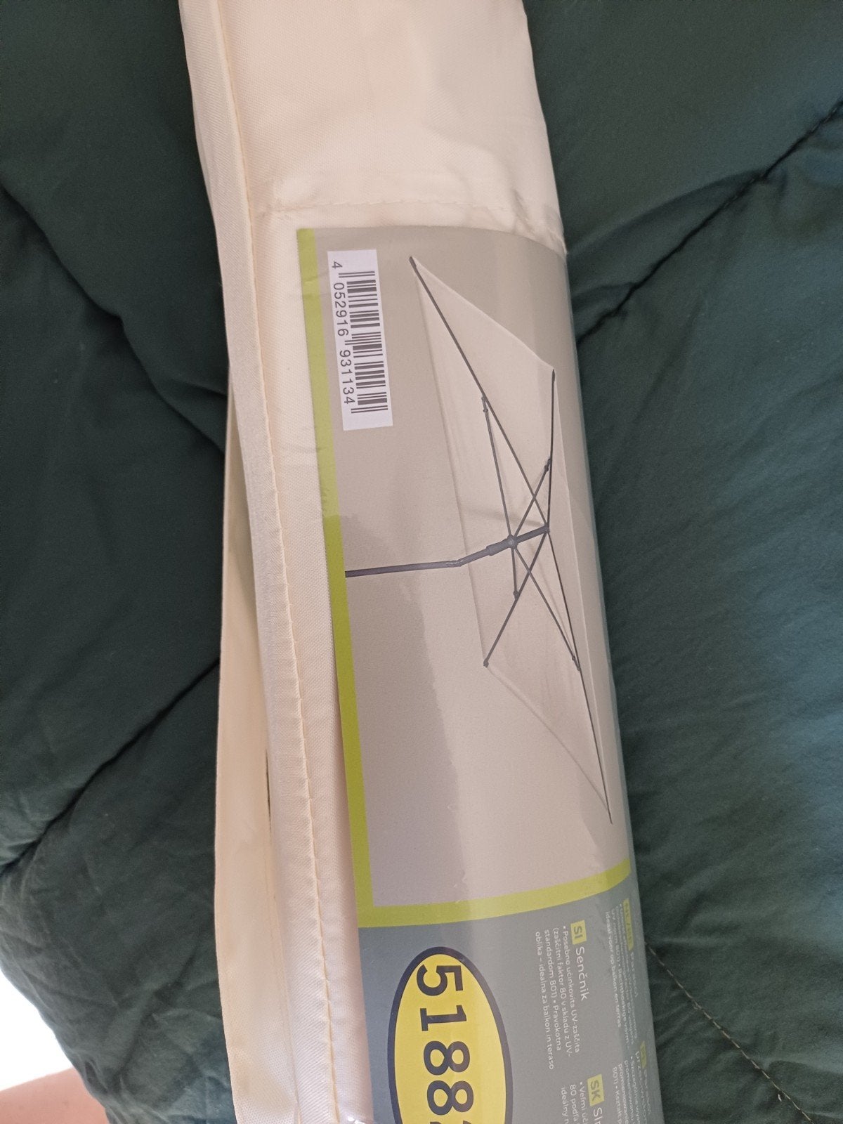Nieuwe parasol, beige, in verpakking, Ophalen, Nieuw