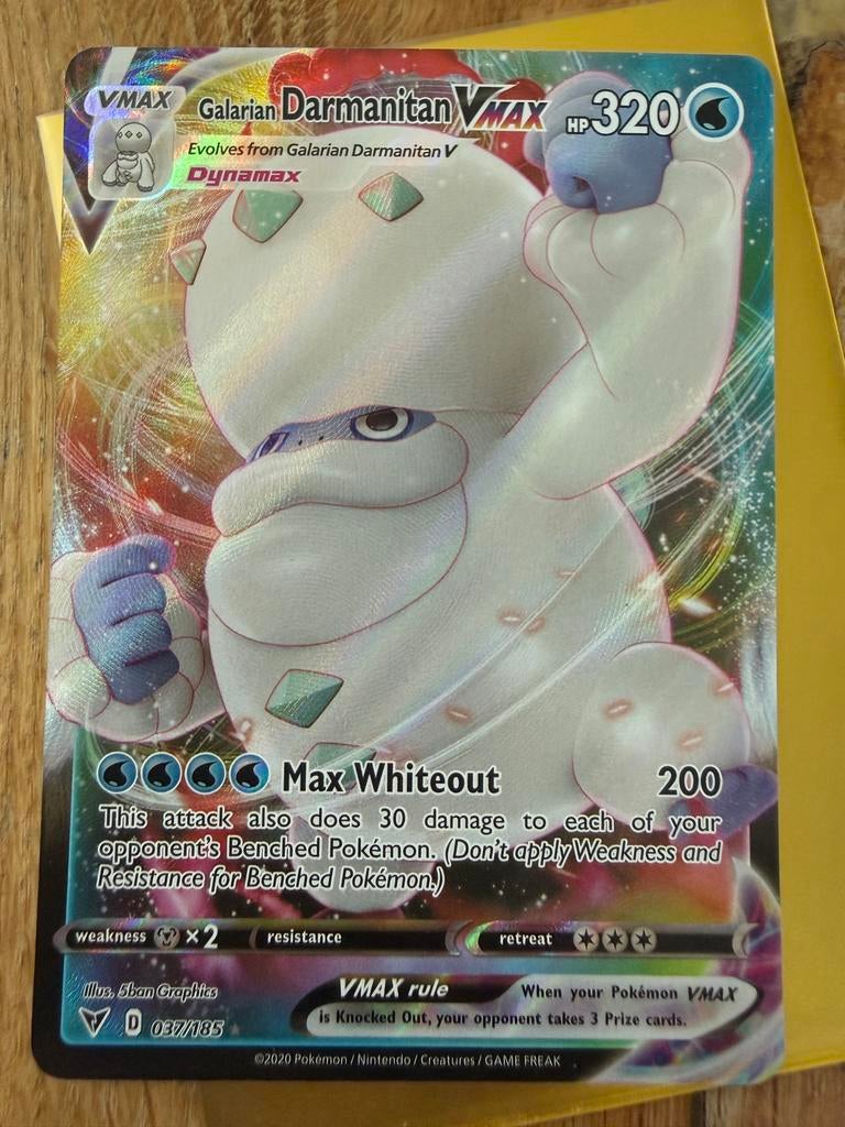 Galarian Darmanitan Vmax 037/185, Ophalen of Verzenden, Nieuw, Losse kaart