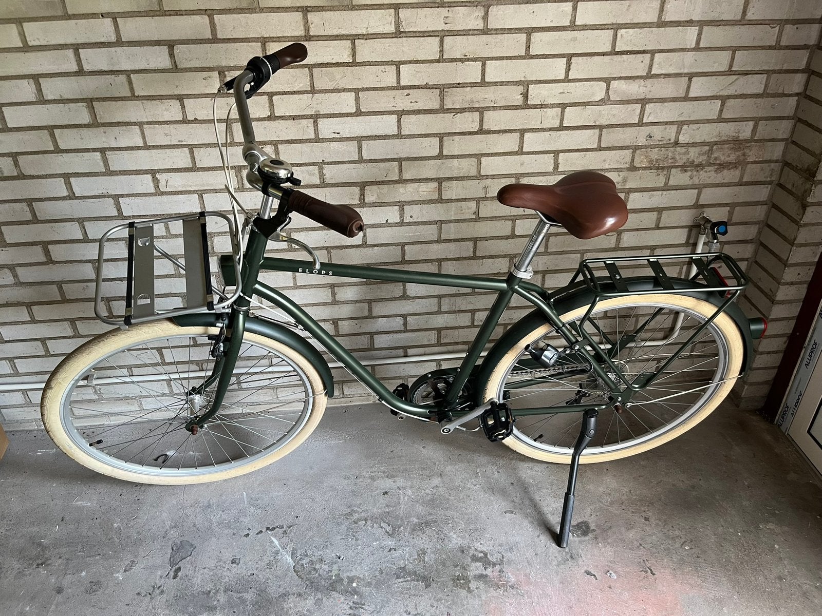 Elops 520 kaki - Stadsfiets heren, Overige merken, Gebruikt, Velgrem, Versnellingen