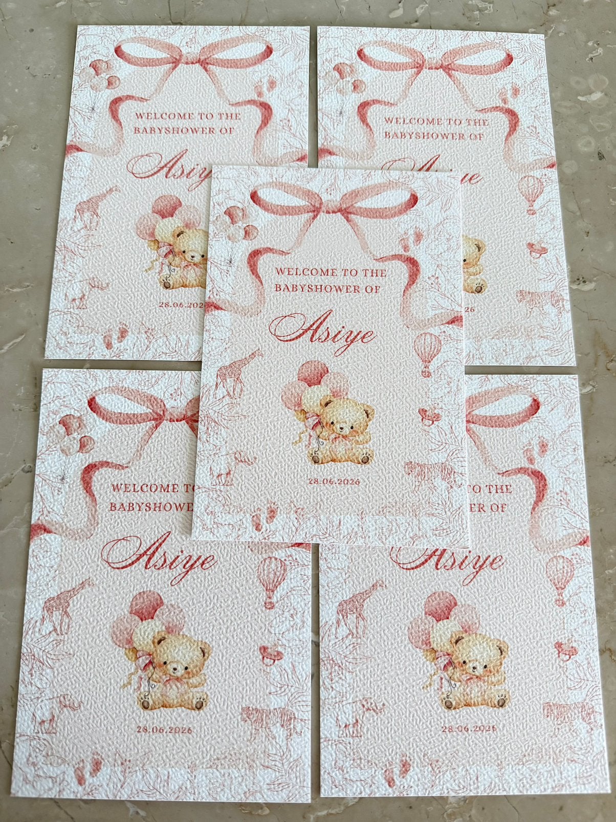 Babyshower tafelkaarten op aanvraag, Ophalen of Verzenden, Visitekaartje