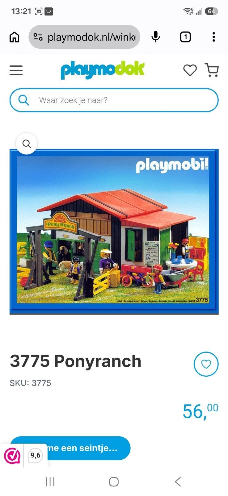 Grote Playmobil : Dierenkliniek, Ponyranch, voertuig, Gebruikt, Gebouw, Complete set, Ophalen of Verzenden