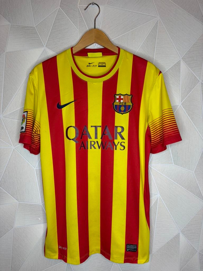 FC Barcelona Uit 2013/2014, Sport en Fitness, Voetbal, Zo goed als nieuw, Shirt, Maat M, Ophalen of Verzenden