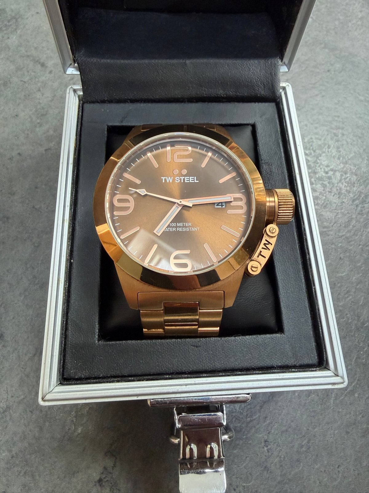 TW Steel CB192 Canteen Horloge Roségoud, Sieraden, Tassen en Uiterlijk, Horloges | Heren, Gebruikt, Staal, Polshorloge, Ophalen