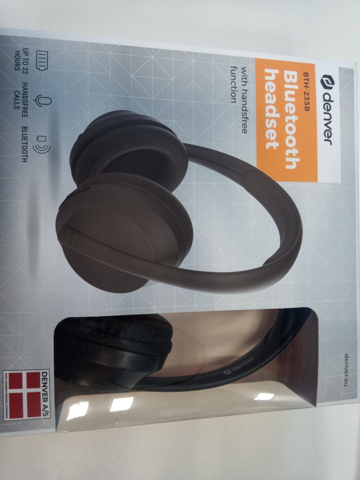 Denver BTH-235B Bluetooth Headset - Zwart, Ophalen