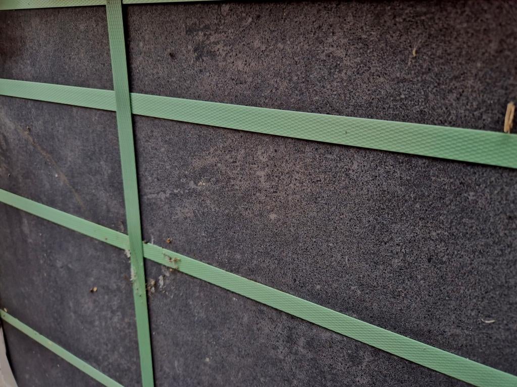 10,08m² geoceramica antraciet terras tegels 60x60x4 s-partij, Tuin en Terras, Tegels en Klinkers, Ophalen, Gecoat, Keramiek, Nieuw