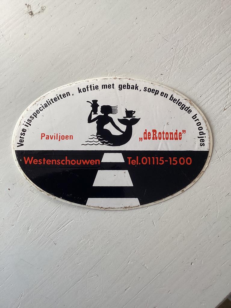 Sticker Paviljoen De Rotonde Westenschouwen, Verzenden, Zo goed als nieuw