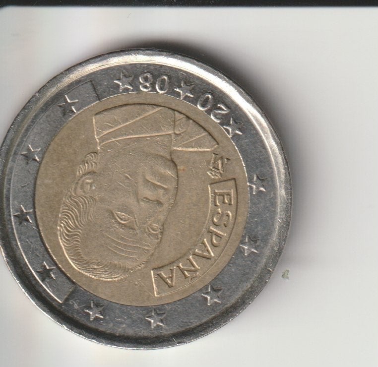 2 euro 2008 spanje, Postzegels en Munten, Munten | Europa | Euromunten, Verzenden, Spanje, 2 euro