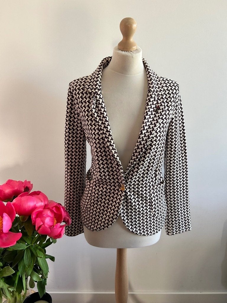 Blutsgeschwester maat L Retro blazer bruin 50's 3255