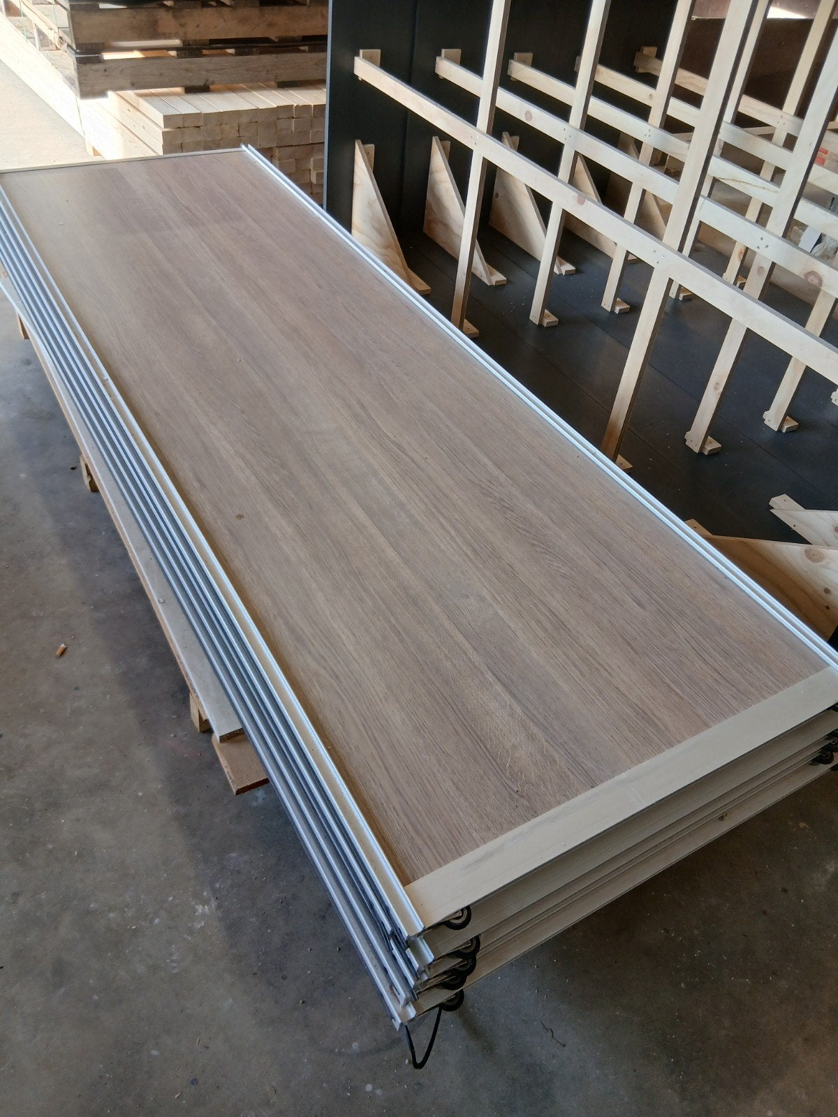 Roldeuren voor kast - 48x255 cm - Houtlook, Ophalen, Gebruikt, Minder dan 80 cm, 215 cm of meer