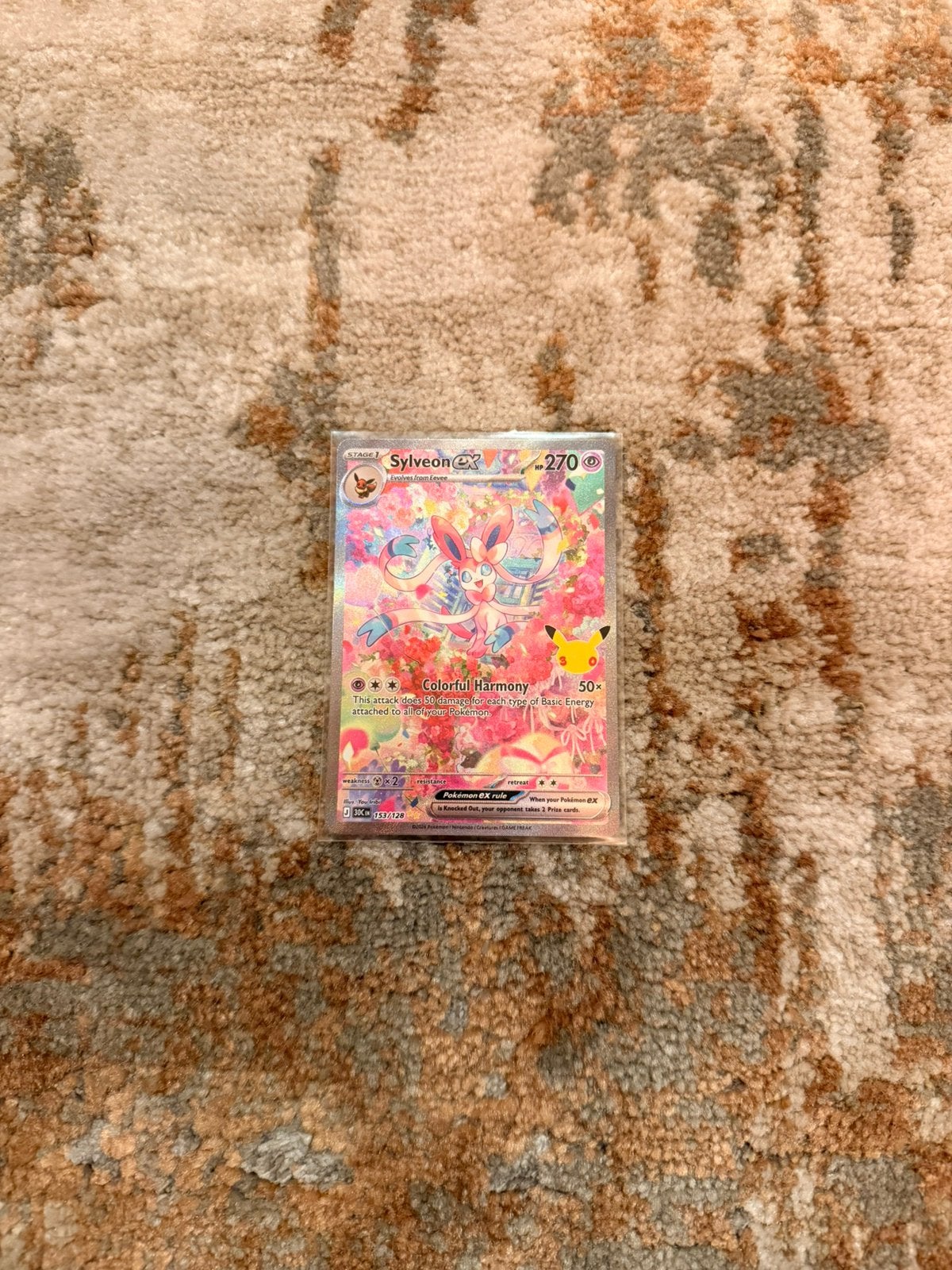 Sylveon ex 153/128 SIR – 30th Celebration, Hobby en Vrije tijd, Ophalen of Verzenden, Zo goed als nieuw, Losse kaart