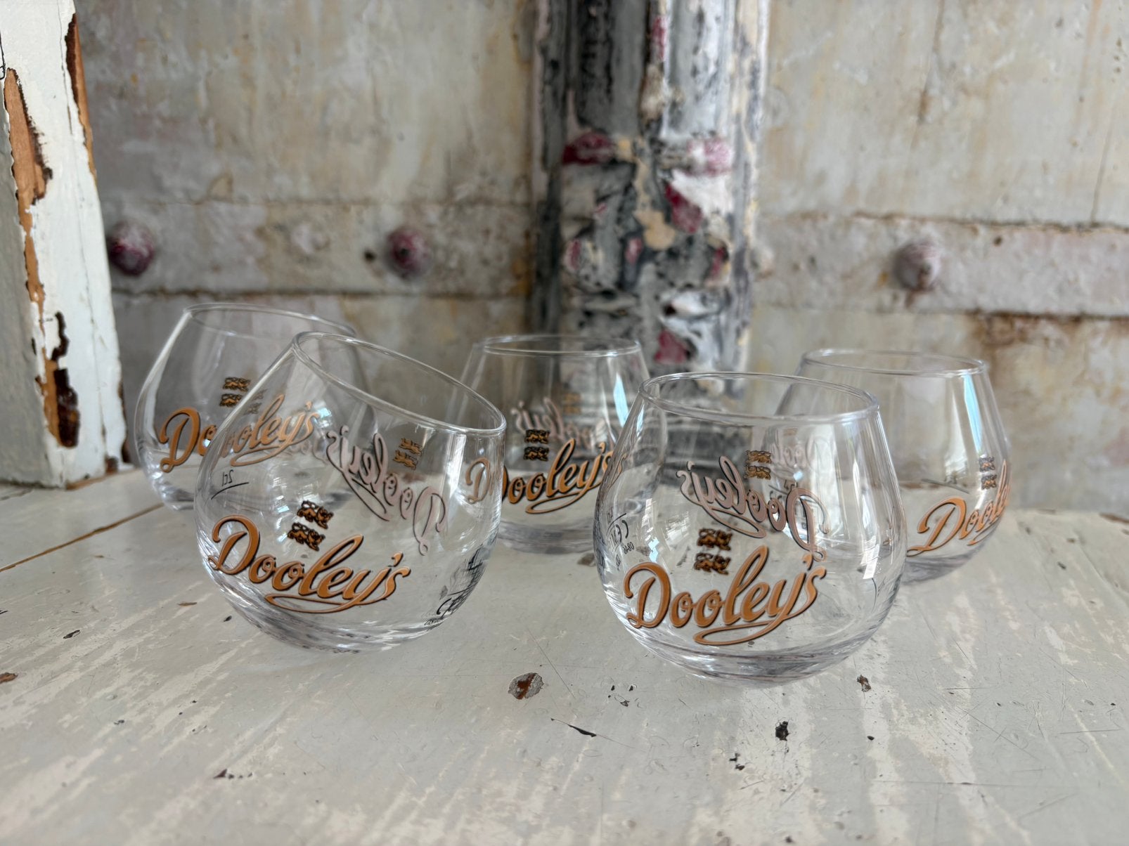 Dooley likeur glaasjes - shot glas, Verzamelen, Glas en Borrelglaasjes, Ophalen of Verzenden, Zo goed als nieuw, Borrel- of Shotglas