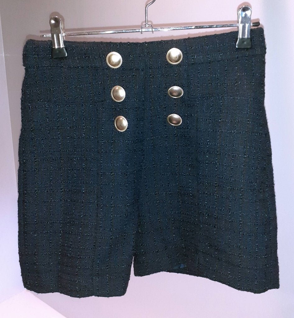 short dames chique zwart tweed met gouden knopen Only 34 XS, Kort, Zwart, Nieuw, Ophalen of Verzenden