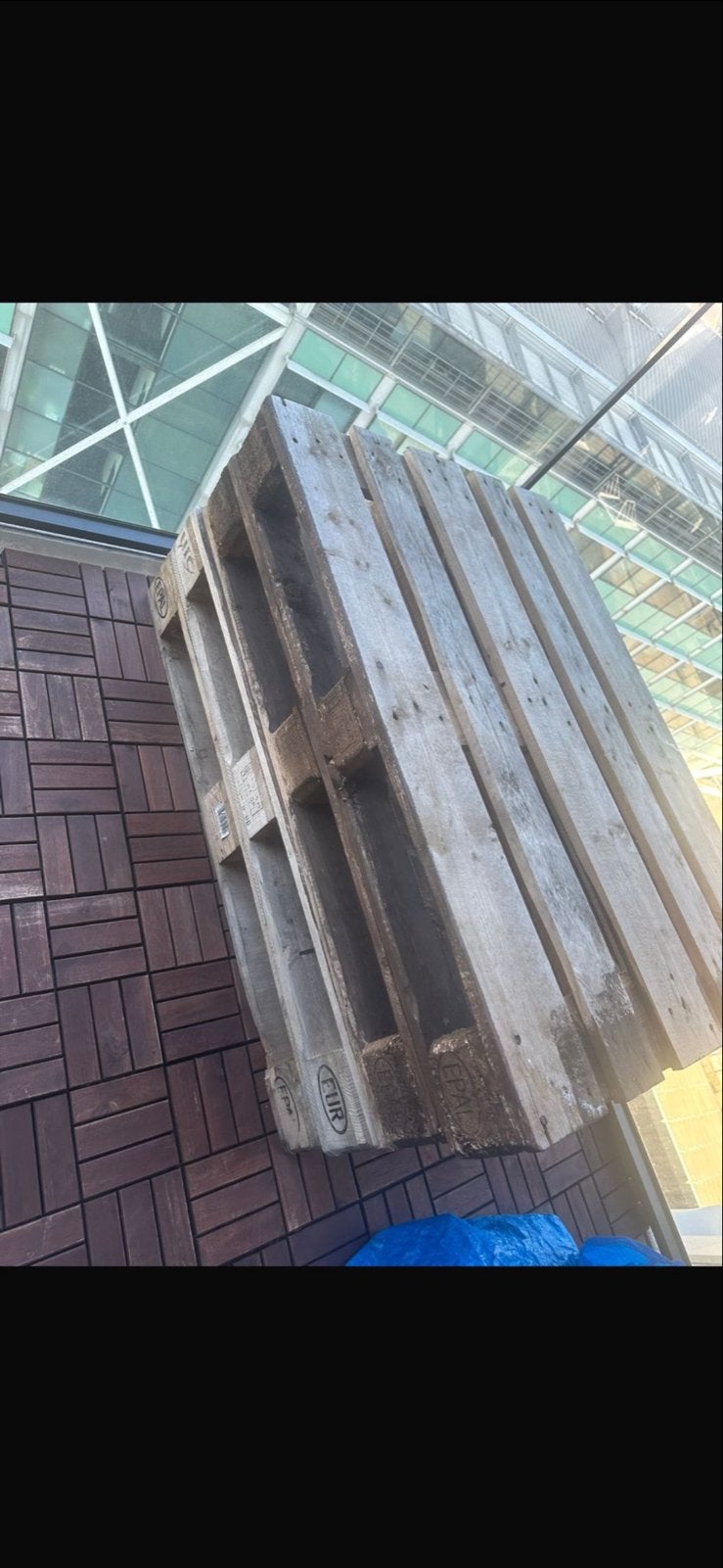 1x EUR/EPAL pallet, Ophalen, Gebruikt, Hout