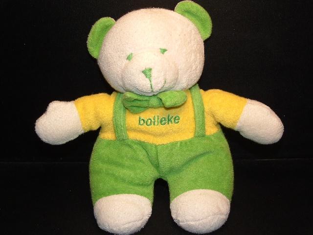 GROENE KRUIS KRAAMZORG BEER BOLLEKE BADSTOF WIT GROEN, GEEL, Overige merken, Beer, Nieuw, Middelgroot (20 tot 80 cm)