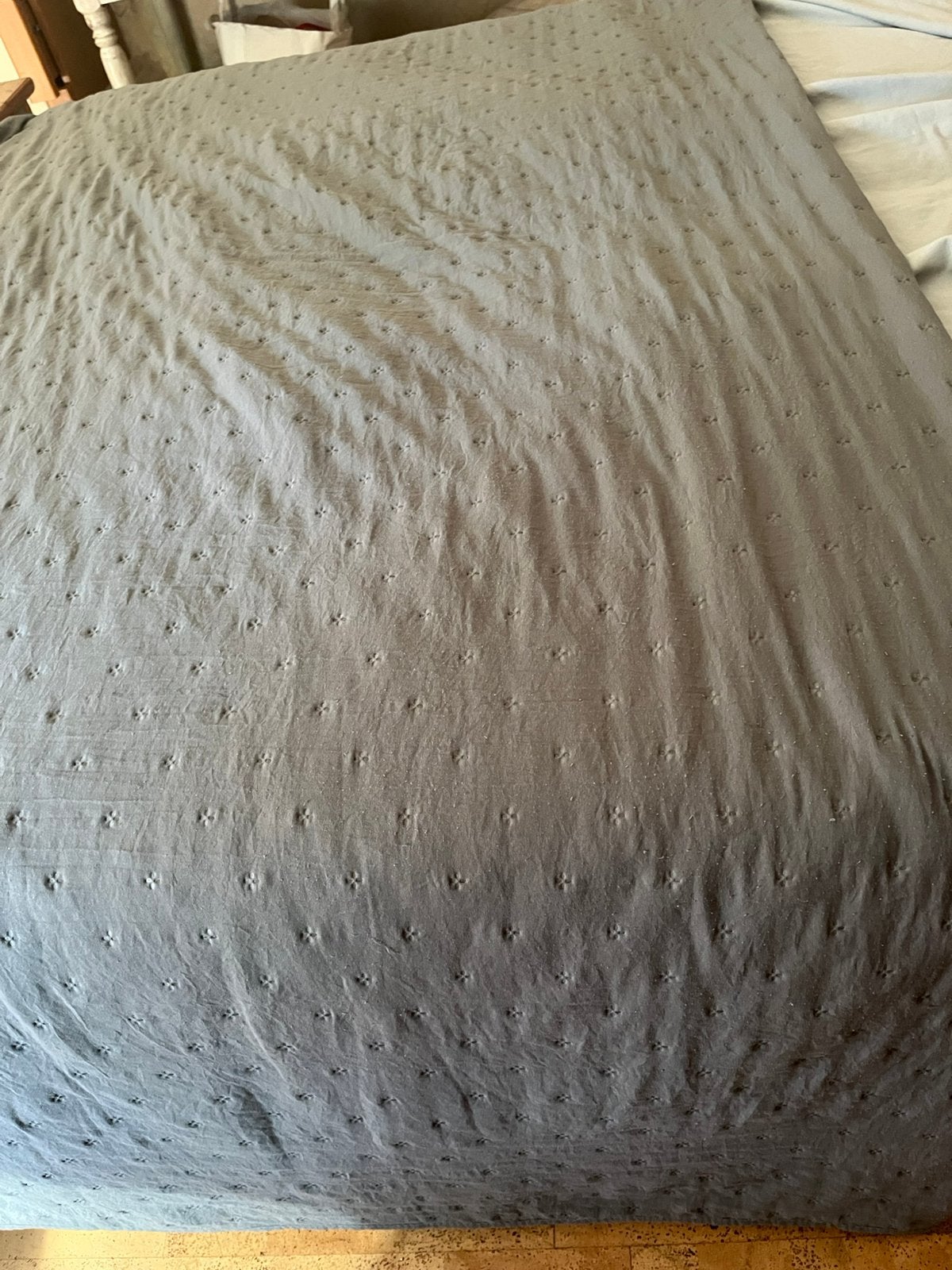 Groen grijze bed sprei, 210 cm, Tweepersoons, Ophalen of Verzenden, Zo goed als nieuw