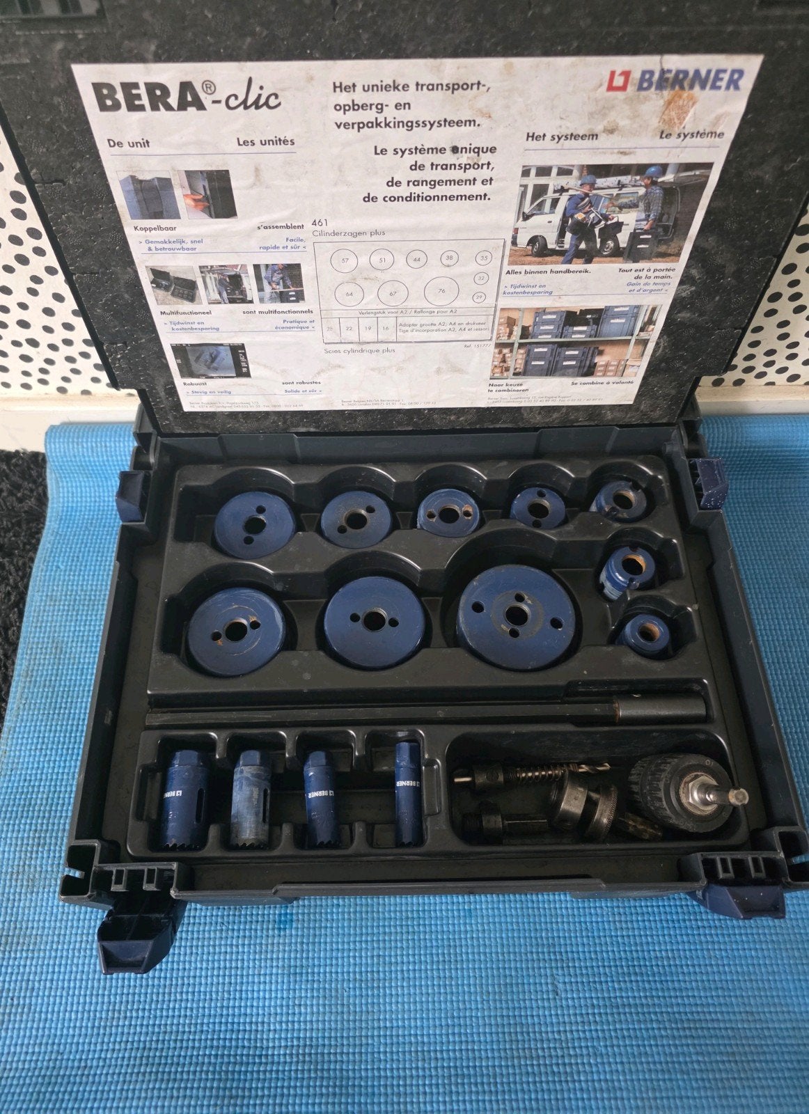 BERNER BERA-clic bimetaal-gatenzaagset — complete set, Doe-het-zelf en Verbouw, Gereedschap | Handgereedschap, Ophalen, Gebruikt