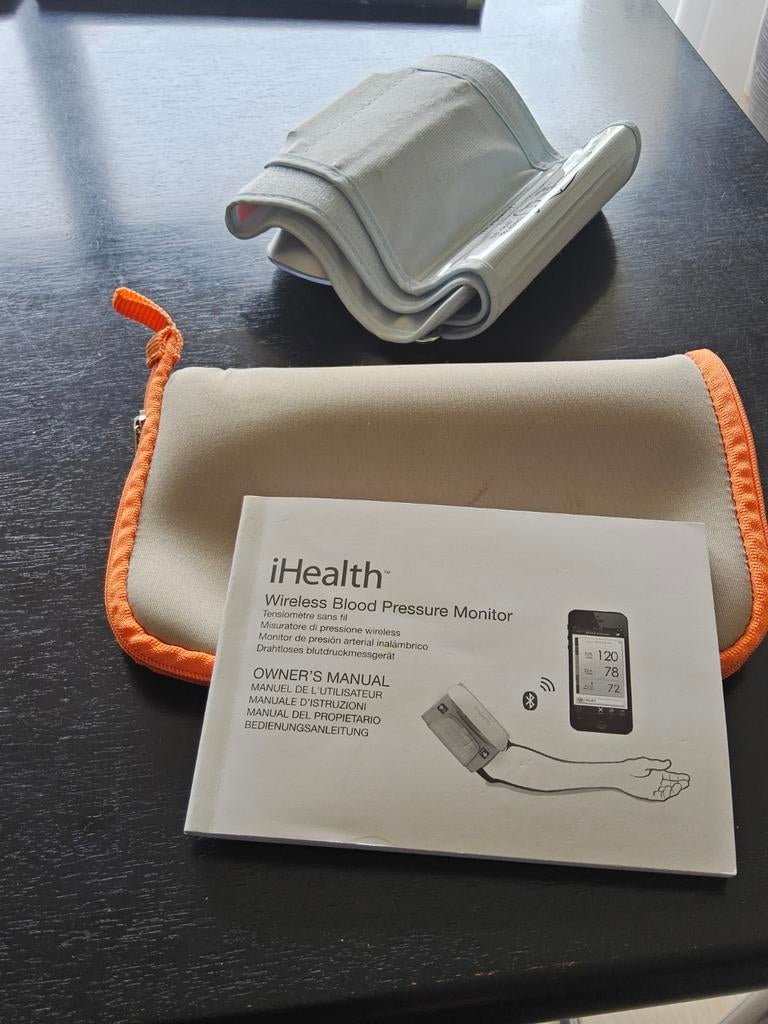 iHealth Draadloze Bloeddrukmeter met Manchet en Etui, Ophalen of Verzenden, Zo goed als nieuw, Overige typen