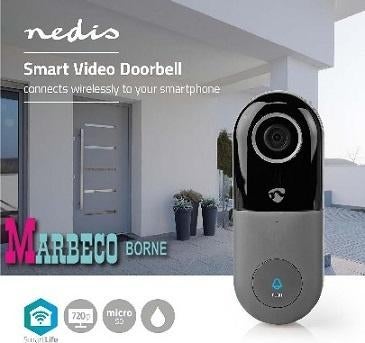 SmartLife Deurbel, Door "Ring" met camera, Wi-Fi Ring App, Overige merken, Nedis SmartLife, Nieuw, Info@marbeco.nl