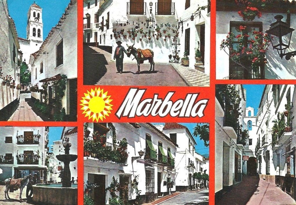 1 Ansichtkaart Marbella Costa del Sol Spanje 1973., Verzamelen, Ophalen of Verzenden, 1960 tot 1980, Ongelopen, Spanje